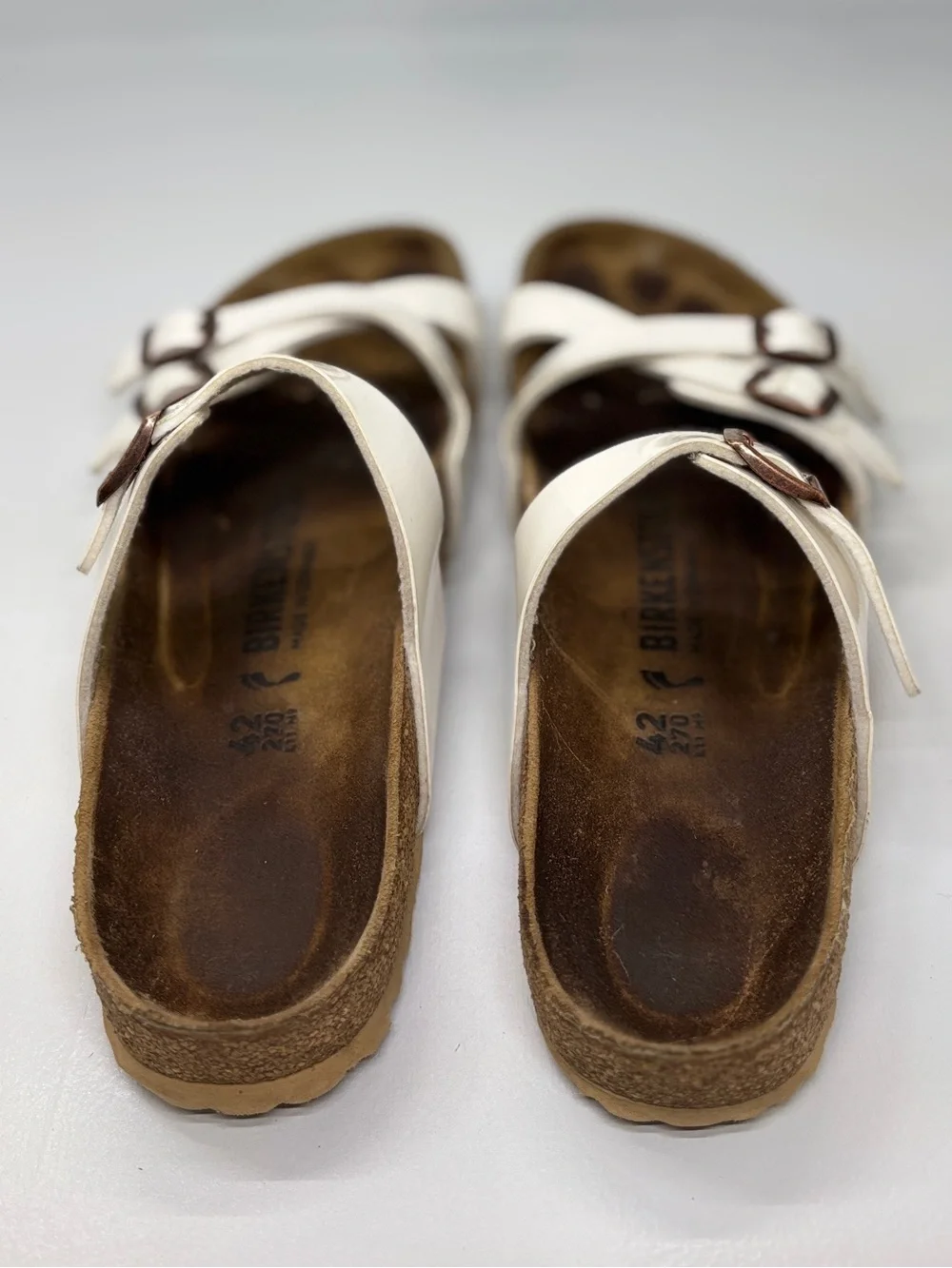 Birkenstock Yao Balance White Birko-Flor Sandals EU 42 US Men’s 9 Women’s 11
